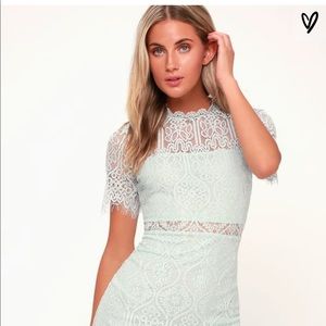 Remarkable light mint blue mini dress